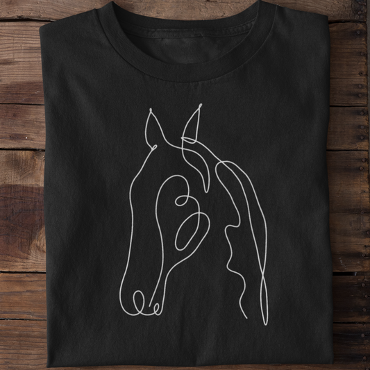 Line Art Pferd  - Unisex Shirt