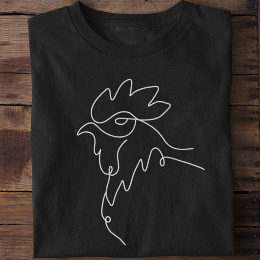 Line Art Huhn  - Unisex Shirt