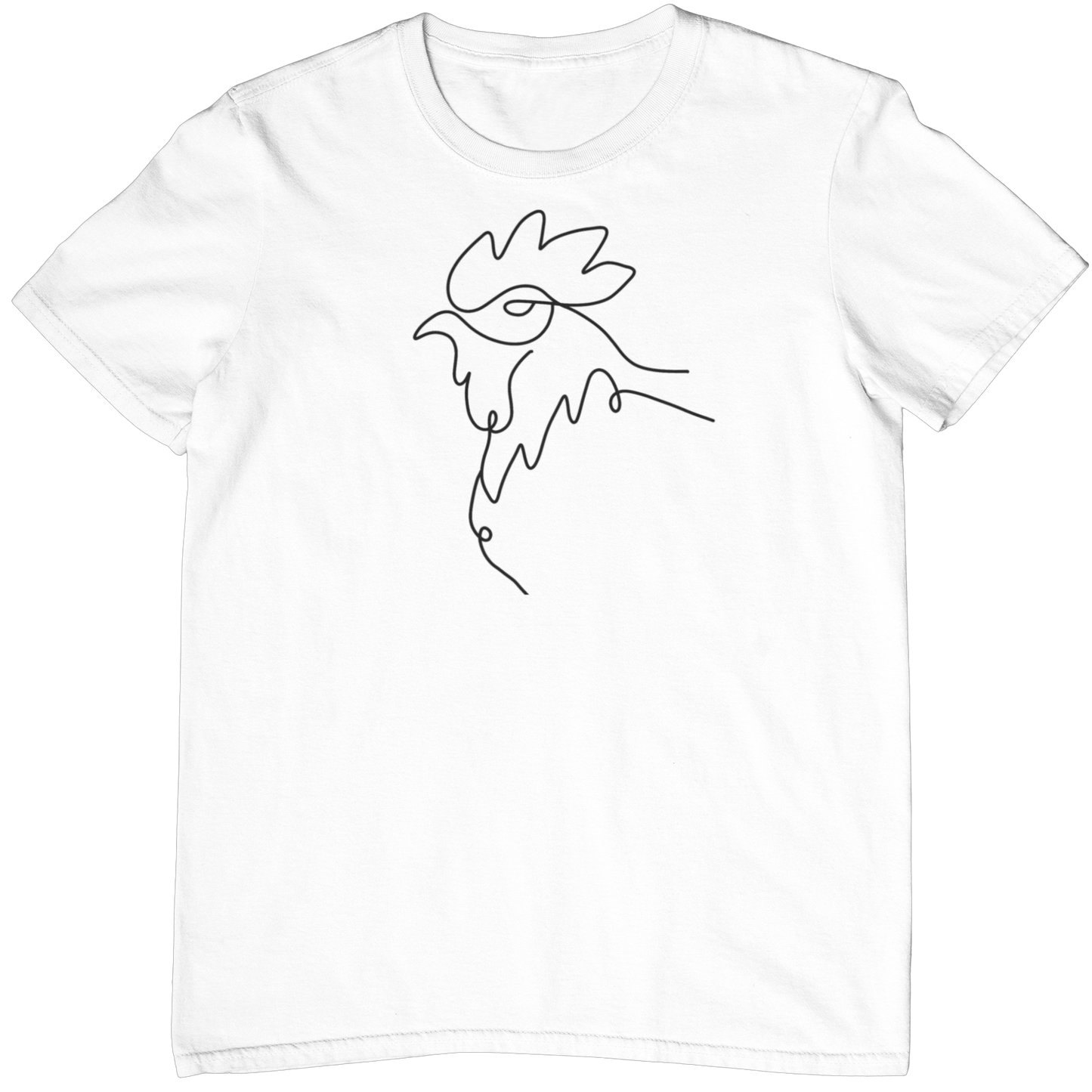 Line Art Huhn  - Unisex Shirt