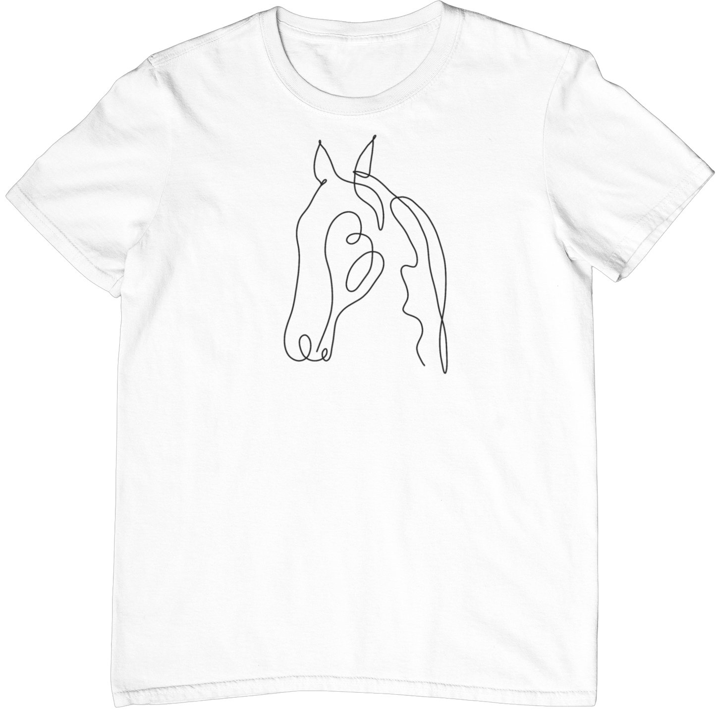 Line Art Pferd  - Unisex Shirt